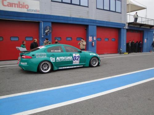 Giorgio Vinella 2010 Jaguar XFR SV8 V8 Superstars Team Ferlito Motors Test Franciacorta Pit